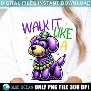 Ande como um cachorro Mardi Gras PNG, Design de camisa Mardi Gras, Retro Mardi Gras Png, Fleur De Lis Png, Louisiana Png, Festival Mardi Gras