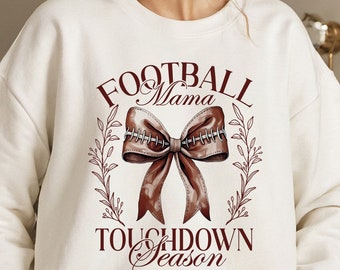 Football Mama Bow PNG: Touchdown Season Design (Digital Download)