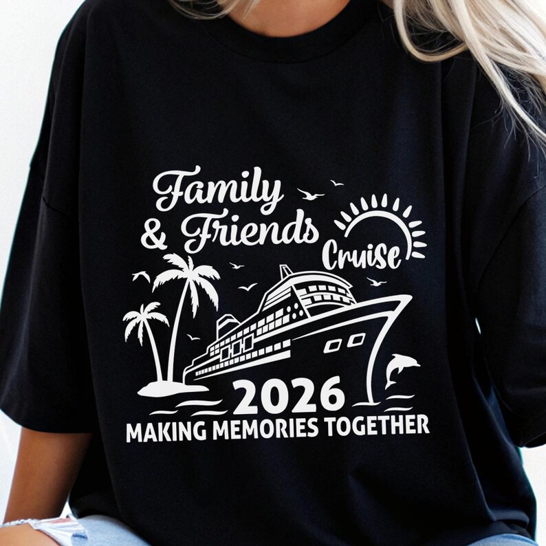 Cruzeiro em Família e Amigos 2026 SVG, Cruzeiro 2026 PNG, Camiseta de Cruzeiro PNG, Férias em Cruzeiro 2026 imagem 11