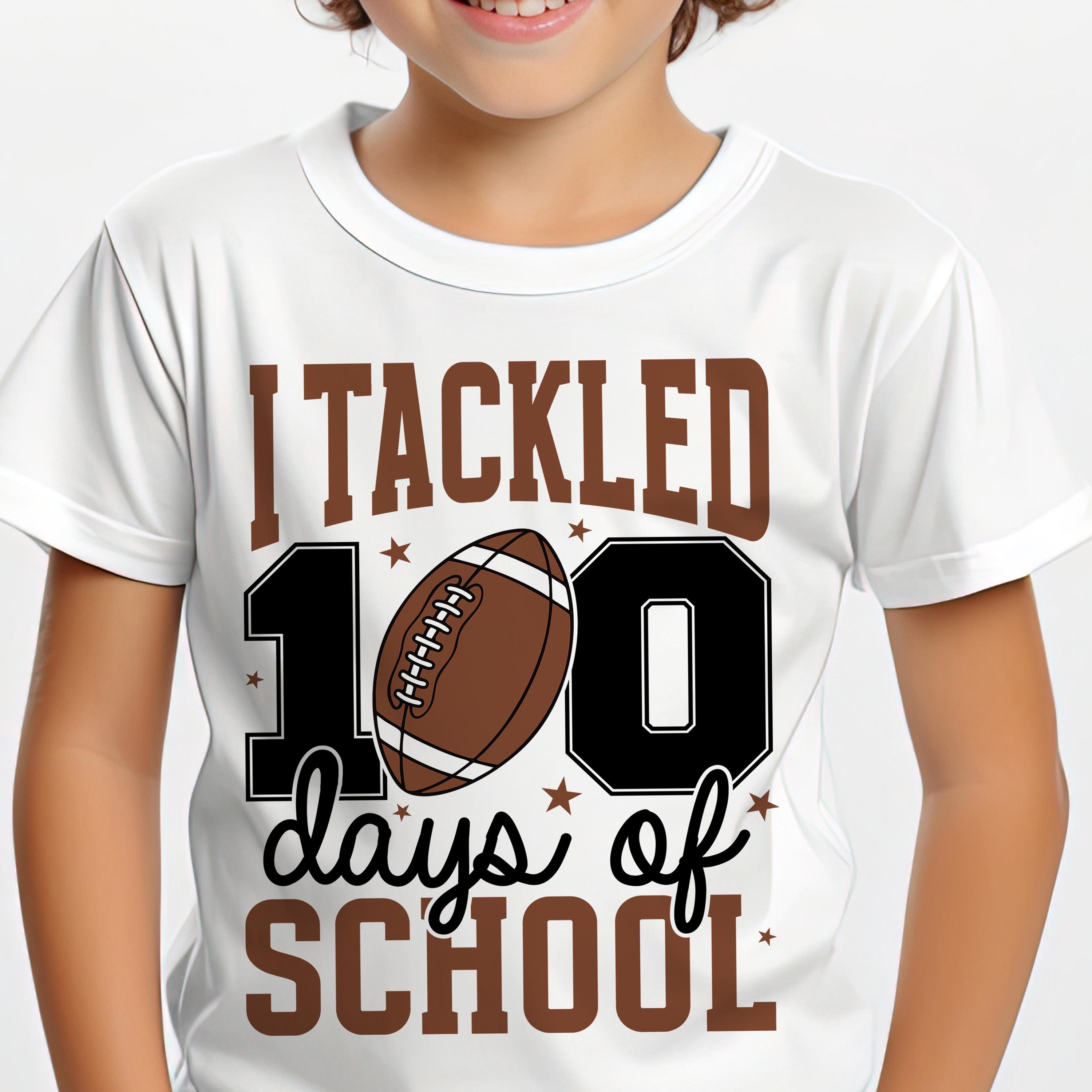 I Tackled 100 Days of School SVG, Football 100 Days of School Png ...