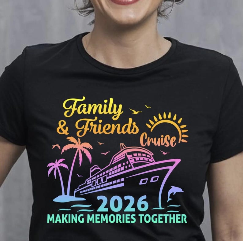 Crociera per famiglie e amici 2026 SVG, Crociera 2026 PNG, Maglietta da crociera PNG, Vacanza in crociera 2026 (download digitale) immagine 8