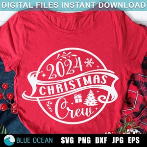 Christmas Crew SVG, 2024 Christmas Crew SVG, Familie Passendes Weihnachts-Shirt, Christmas Crew 2024 PNG