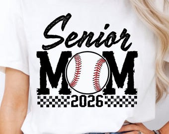 Senior Mom Baseball 2026 SVG PNG (Digital Download)
