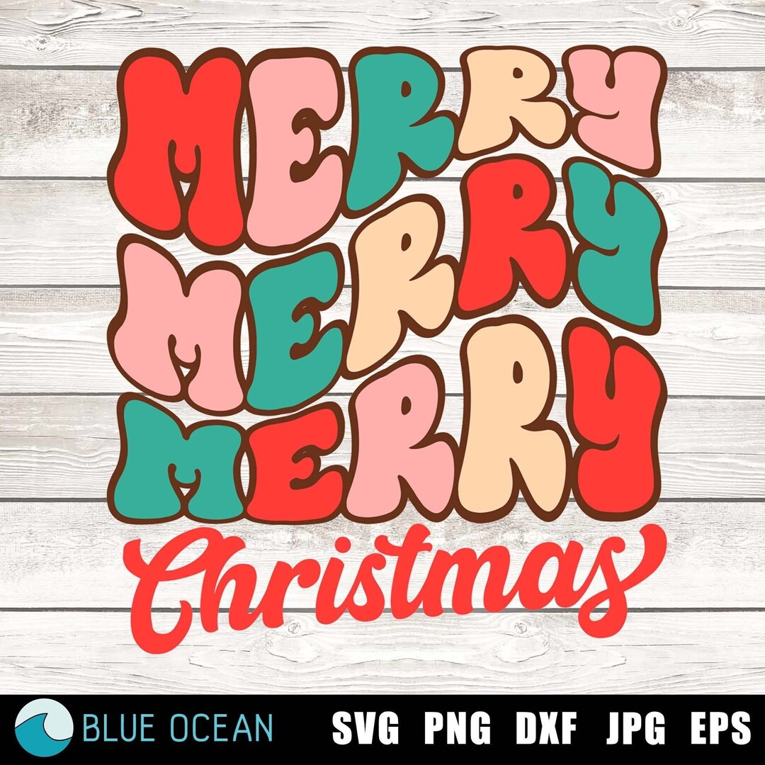 Merry Merry Merry Christmas SVG, Merry Christmas SVG, Christmas Vibes