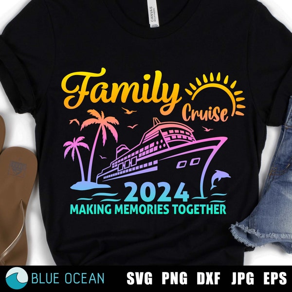 Croisière familiale 2024 SVG, Croisière familiale SVG, Croisière 2024 SVG, Chemises de vacances en famille, Chemises de croisière familiale