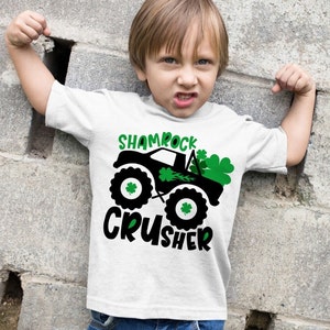 Shamrock crusher SVG, Boys St Patrick day SVG, Shamrock monster truck SVG, St Patrick cut files image 4