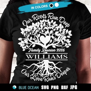Family Reunion Tree SVG: Our Roots Run Deep Design (Digital Download DTF Sublimation Cricut)