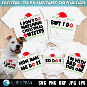 Eu não faço roupas de Natal combinando svg, mas eu faço SVG, camisa de Natal engraçada que combina com a família, casal de Natal SVG