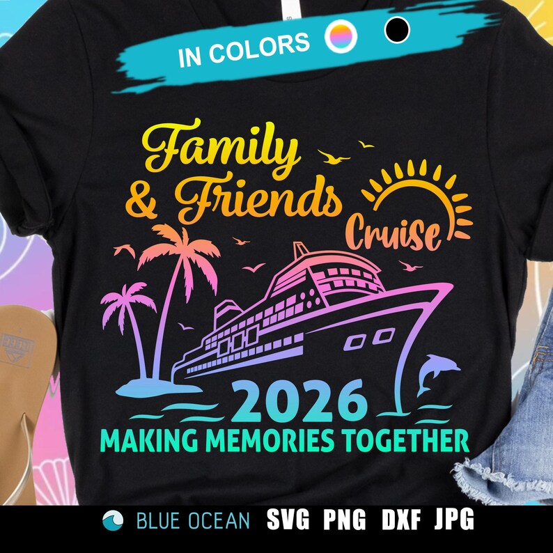 Cruzeiro em Família e Amigos 2026 SVG, Cruzeiro 2026 PNG, Camiseta de Cruzeiro PNG, Férias em Cruzeiro 2026 imagem 8