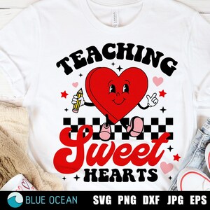 Enseigner aux amoureux PNG, enseignement aux amoureux SVG, professeur de la Saint-Valentin SVG, rétro Saint-Valentin Png