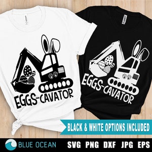 Huevos-cavator SVG, Niño de Pascua SVG, Huevos cavator PNG, Niños Pascua svg, Camisa de niño de Pascua png