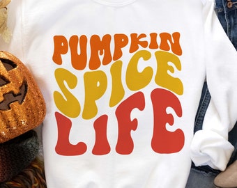 Pumpkin Spice Life SVG: Retro Fall Shirt Design (Digital Download)