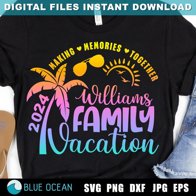 Family Vacation SVG, Family Vacation 2024, Making memories together, Vacation shirt 2024 SVG image 1