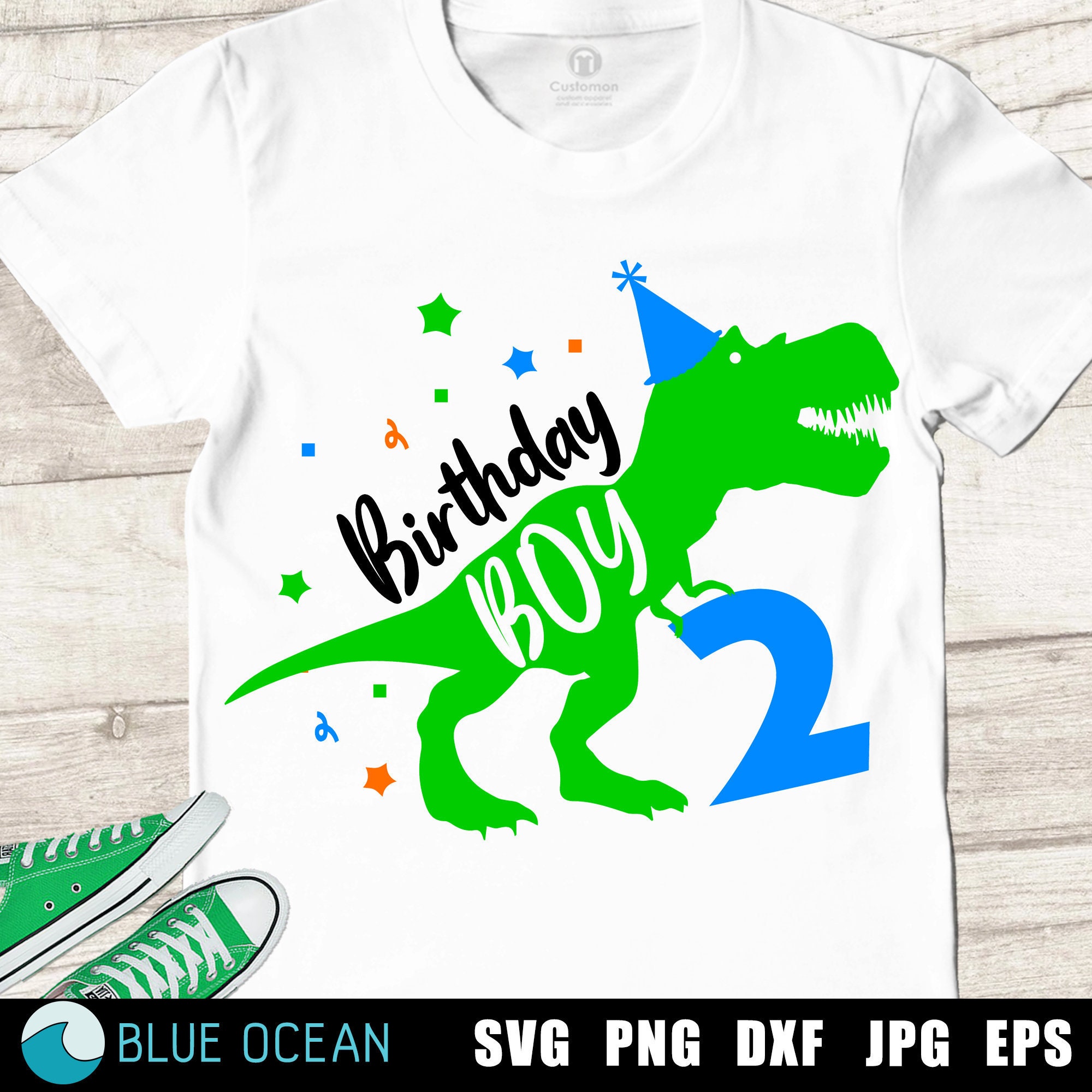 Download Dinosaur Birthday SVG Birthday Boy SVG Two Rex SVG T-Rex | Etsy