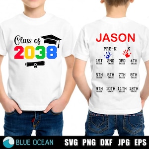 Impression à la main SVG dans la promotion 2038, SVG dans la promotion 2038, grandissez avec moi, SVG dans la promotion 2038, SVG pour la rentrée