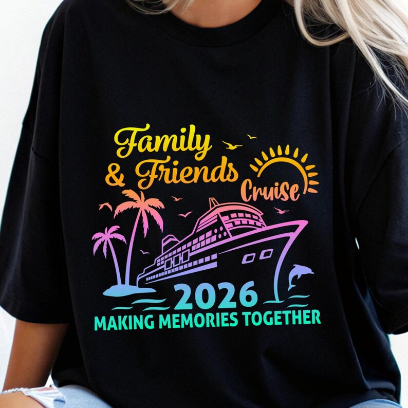 Cruzeiro em Família e Amigos 2026 SVG, Cruzeiro 2026 PNG, Camiseta de Cruzeiro PNG, Férias em Cruzeiro 2026 imagem 12