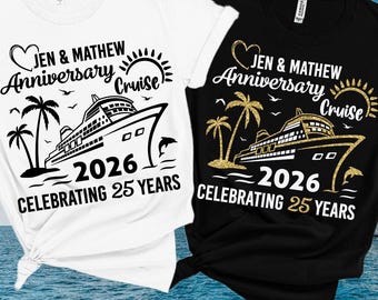 Jubiläumskreuzfahrt 2026 SVG PNG, benutzerdefinierter Ehemann und Ehefrau Feier Design