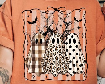 Fantasmas listrados de leopardo e bolinhas PNG (Download digital)