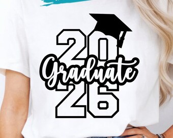 Class of 2026 Graduate SVG PNG for Shirts Cuf files - Sublimation - DTF