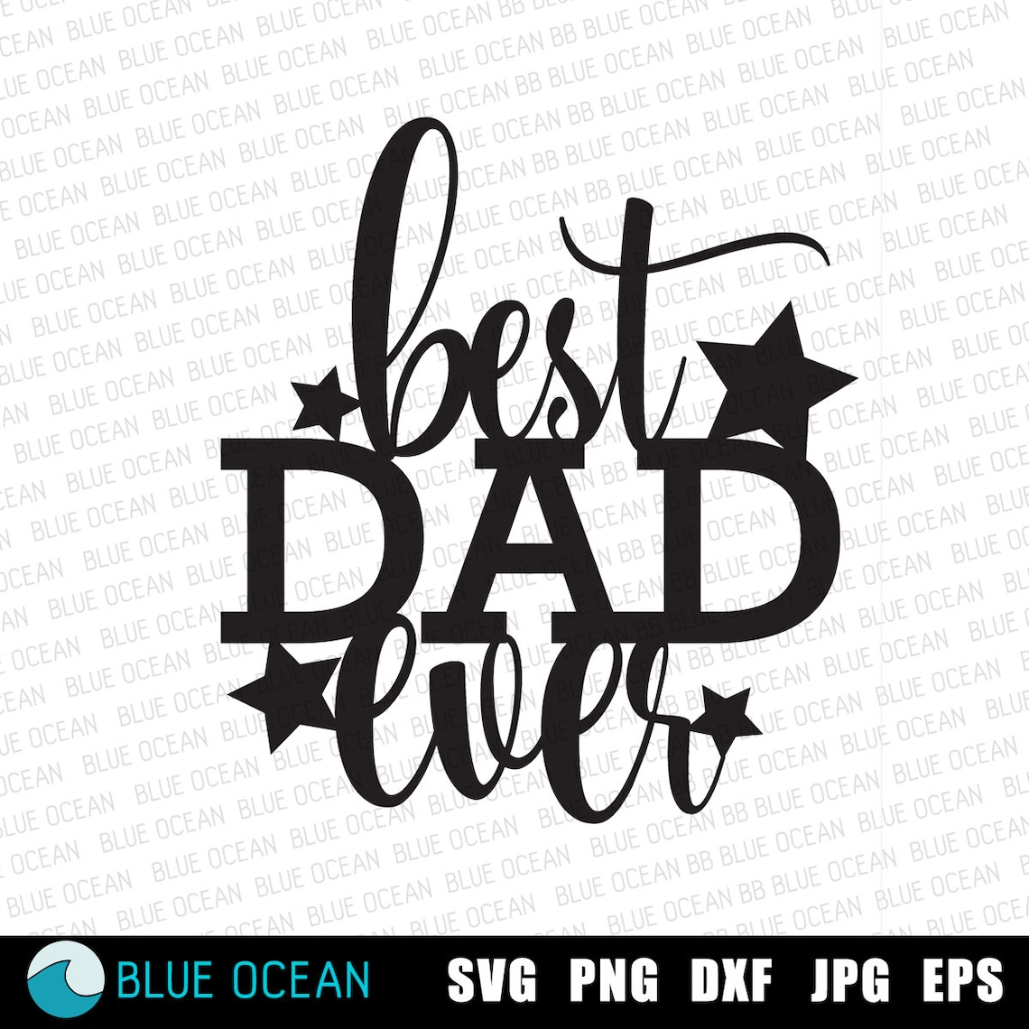 Best Dad Ever Cake Topper SVG Fathers Day SVG Dad Cake Etsy