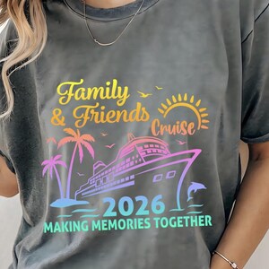 Crociera per famiglie e amici 2026 SVG, Crociera 2026 PNG, Maglietta da crociera PNG, Vacanza in crociera 2026 (download digitale) immagine 5