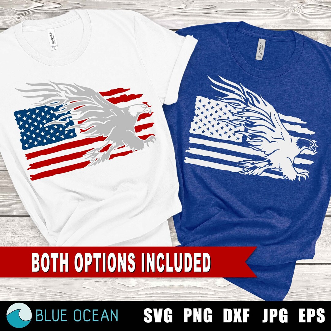 Patriotic Eagle Flag SVG, American Flag Svg, USA Flag Svg, 4th July Svg ...