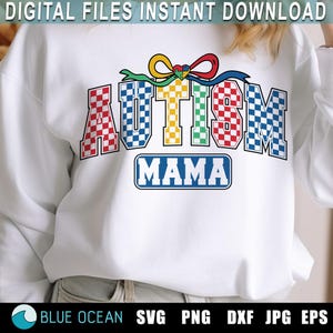 Autismo Png, Mamá Autista, Mamá Autista A Cuadros, Lazo Coquette Autista, Concienciación Sobre Autismo A cuadros retro Png, Mamá Autista, Aceptación del autismo