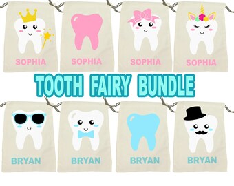 Paquete SVG de bolsa para el Hada de los Dientes: Diseño de bolsa para dientes (descarga digital)