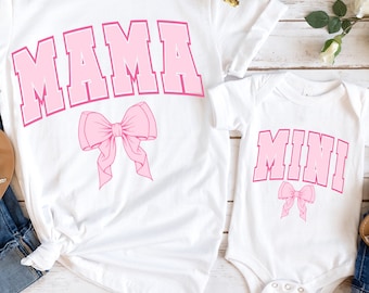 Mama Mini Coquette SVG,  Coquette Design, Mama SVG ,Mama mini png, Soft Girl Era png, Pink Bow