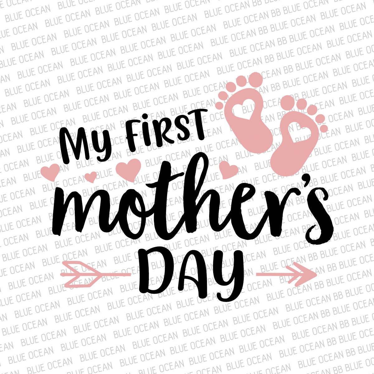 My First Mother's Day SVG Mothers Day Baby Girl My 1st - Etsy