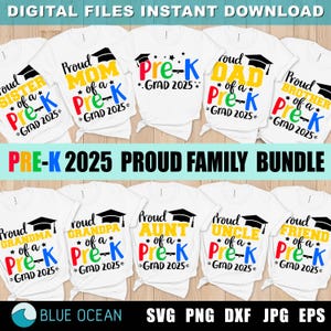 Pre-K graduation bundle 2025 SVG, Pre-k Graduation 2025 SVG, Pre-k Family Bundle, Pre-K Graduate 2025 SVG