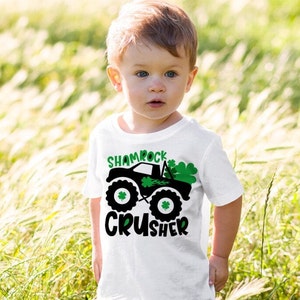 Shamrock crusher SVG, Boys St Patrick day SVG, Shamrock monster truck SVG, St Patrick cut files image 7