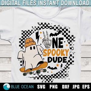 Ein gruseliger Dude SVG, Halloween Junge PNG, Kleiner Geist SVG, Retro Halloween Png, Jungen Geist SVG, Halloween Kinder SVG, Sublimation Png