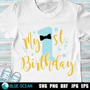 First Birthday Boy SVG: Party T-Shirt Design (Digital Download)