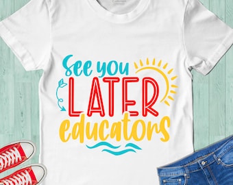 Archivo SVG de fin de curso: Hasta luego, educadores (descarga digital)