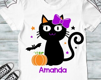 Cute Halloween Cat Girl SVG, Baby Design (Digital Download)