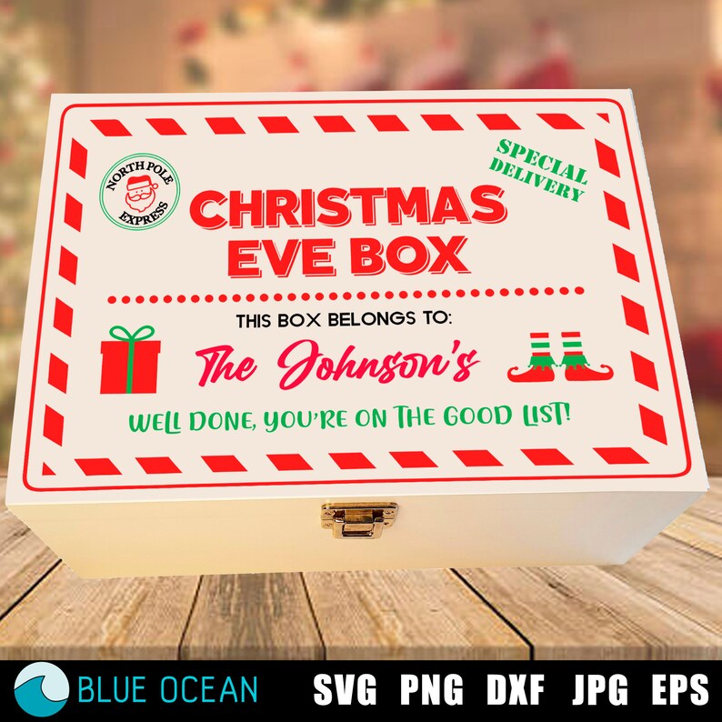 Download Christmas Eve Box SVG Christmas Eve Crate SVG | Etsy