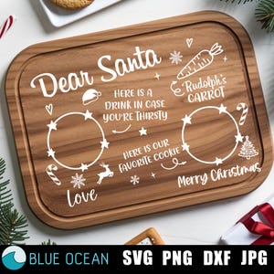 Santa Tray SVG: Cookies and Milk for Santa (Digital Download)