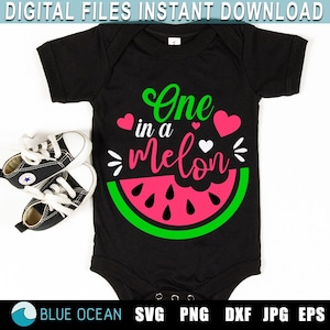 One In A Melon SVG: Summer Birthday Design (Digital Download)