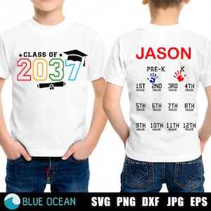 Classe 2037 SVG, SVG empreinte de main, Classe 2037 grandir avec moi SVG, grandir avec moi chemise svg