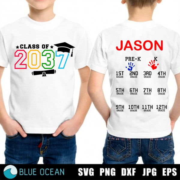 Class of 2037 SVG,  Handprint SVG,  Class of 2037 grow with me SVG,  Grow with me shirt svg