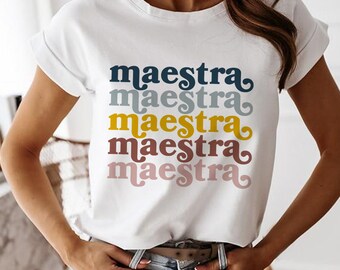 Maestra SVG: Spanish Bilingual Teacher Shirt Design (Digital Download)