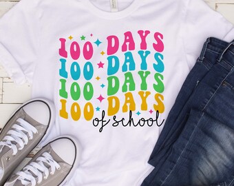 100 Days of School SVG PNG, Teacher Shirt Design (Digital Download)