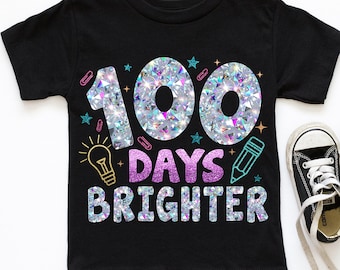 100 dagen helderder png, 100 dagen school png, 100 dagen meisjesshirt png, glitter png, 100 dagen kleuterschoolmeisje, shirt voor kleuterschool