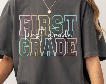 First grade PNG, Back to school png, 1st grade png, Teacher Png, First Grade teacher shirt,  Teacher sublimation, SVG for Cricut
