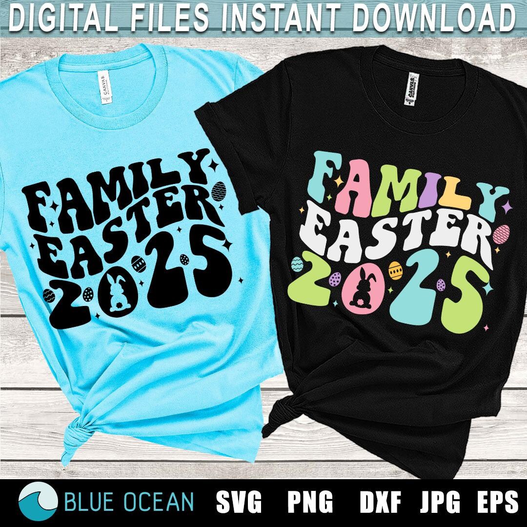 Ostern 2025 SVG, Osterfamilie SVG, Osterfamilie 2025 SVG, Familie