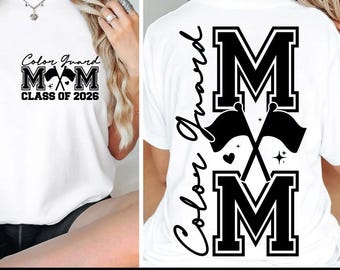 Color Guard Mom SVG PNG - Marching Band Mom Shirt Design - Sublimation & Cricut digital files