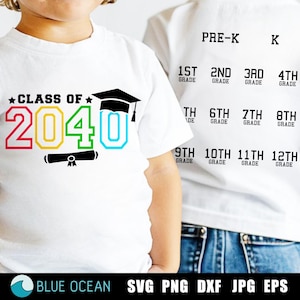 Class of 2040 handprint SVG, Class of 2040 grow with me SVG, Class of 2040 SVG, Grow with me shirt svg