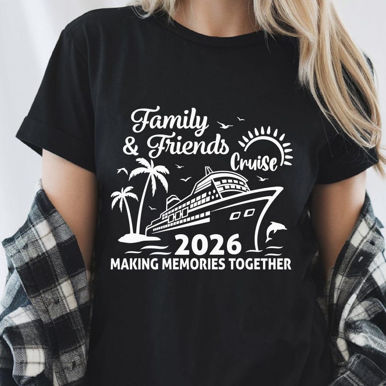 Cruzeiro em Família e Amigos 2026 SVG, Cruzeiro 2026 PNG, Camiseta de Cruzeiro PNG, Férias em Cruzeiro 2026 imagem 9