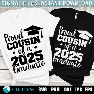 Orgulloso primo de un graduado de 2025 SVG, Orgulloso primo SVG, Graduación 2025 SVG, Senior 2025 svg